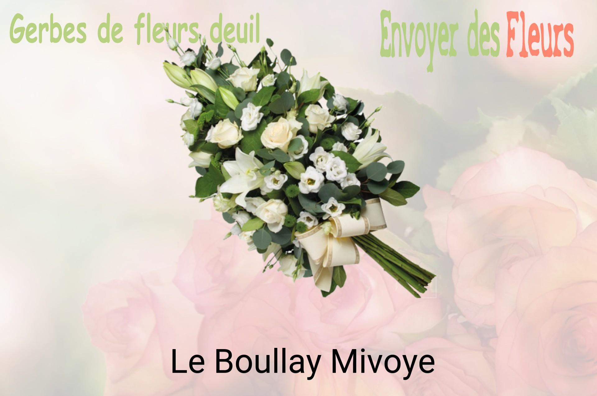 Gerbe de fleurs de deuil livrée à Le Boullay-Mivoye